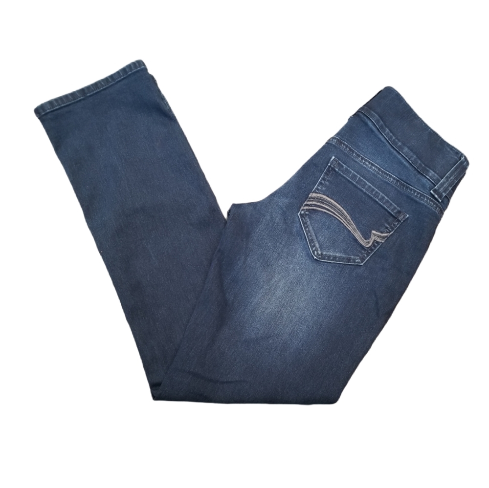 Rider lee women's medium wash denim slip on jeans